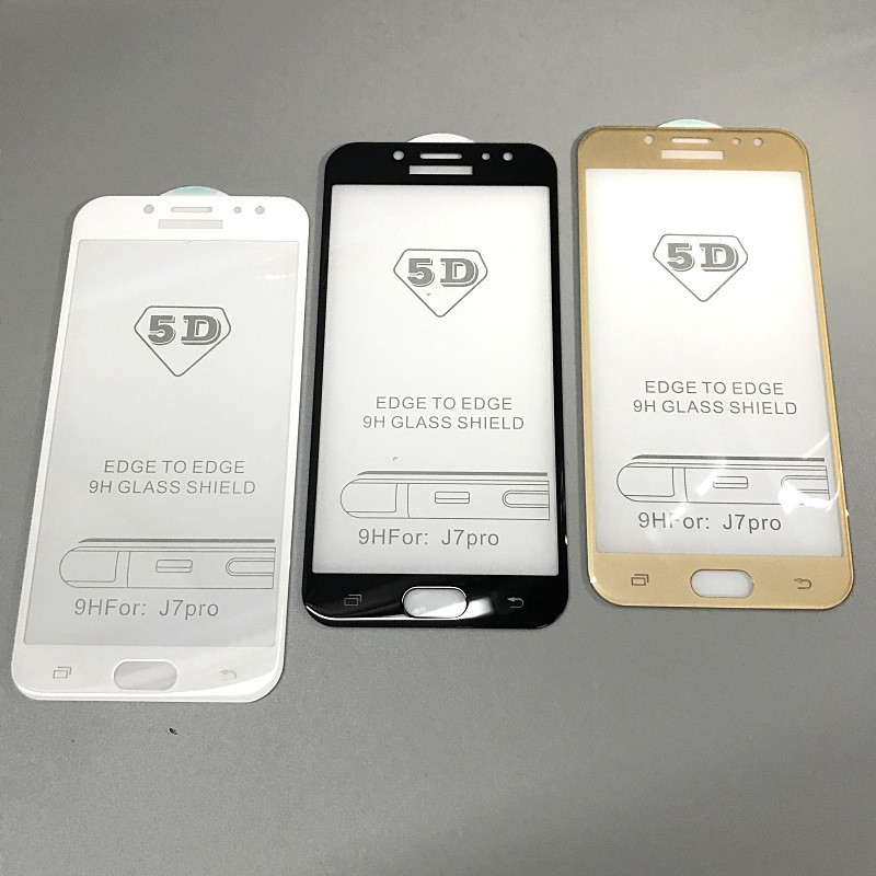 Cường lực full màn cho Samsung J7 Pro (Viền màu)