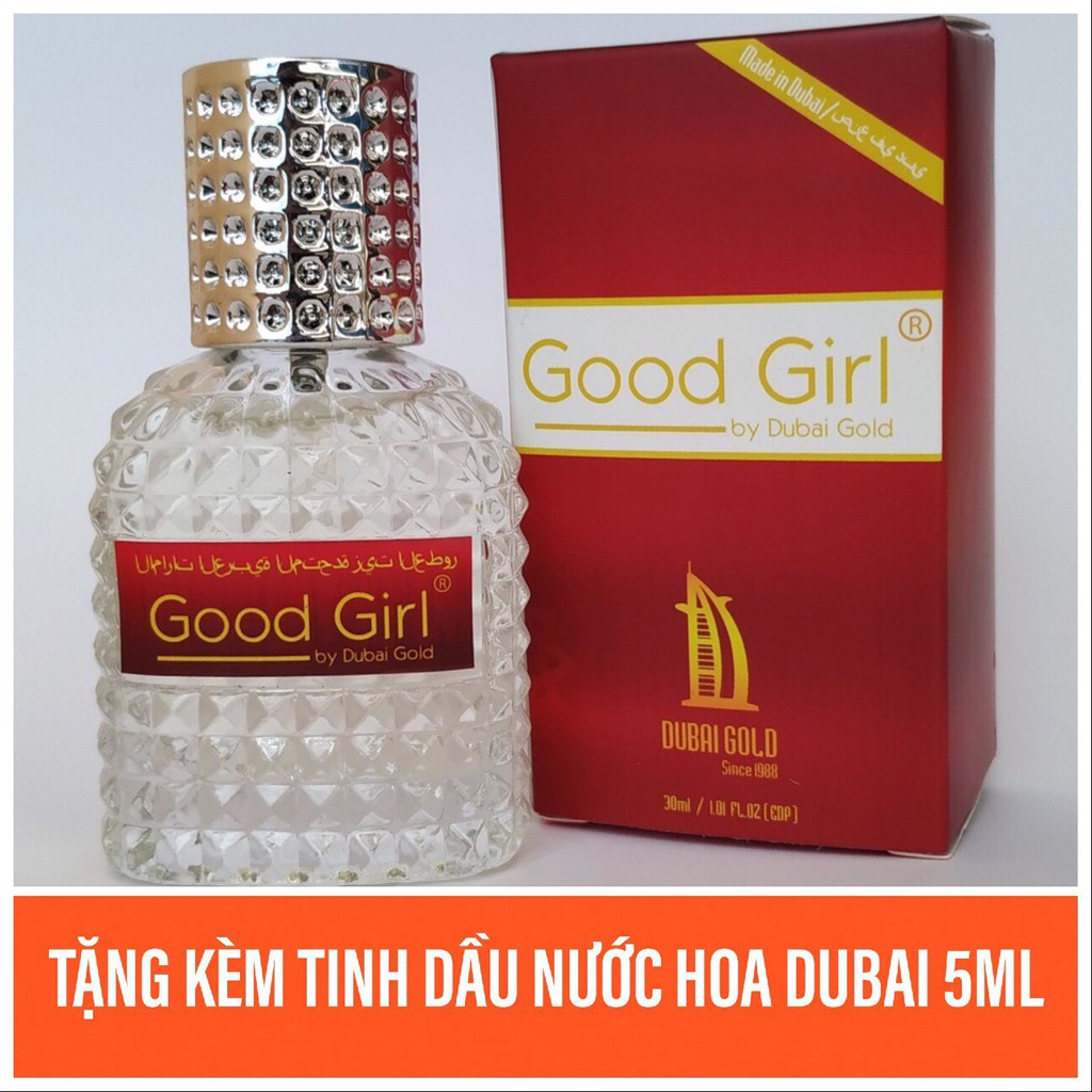 [ NƯỚC HOA NỮ ] Nước hoa Good Girl chai xịt hàng hot nhất  tặng tinh dầu nước hoa Dubai 5ml.