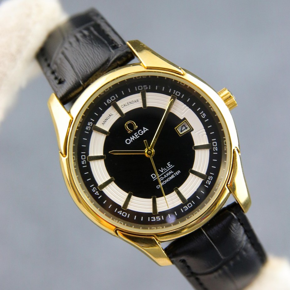 Đồng hồ nam dây da OM003207 phong cách Ý mặt tròn hiển thị lịch ngày – Thiết kế sang trọng – Lịch lãm | BigBuy360 - bigbuy360.vn