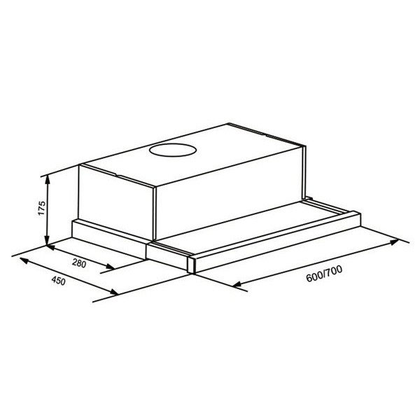 Máy Hút Mùi Âm tủ Nhà Bếp Faster -FS-7222B -70cm -Điều Khiển Cảm Ứng- Thiết Kế Nhỏ Ngọn -Sang Trọng- Bảo Hành 24 Tháng