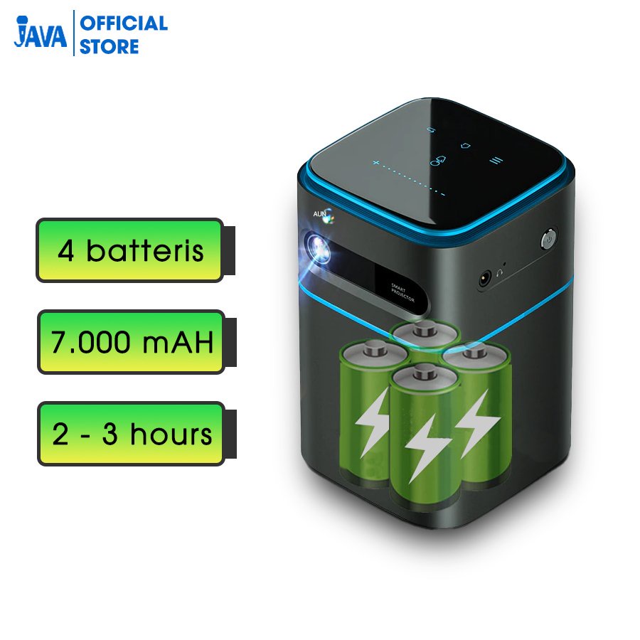 Máy chiếu mini AUN X6 DLP - Độ phân giải thực chuẩn HD+ - Tích hợp hệ điều hành - Bảo hành 12 tháng