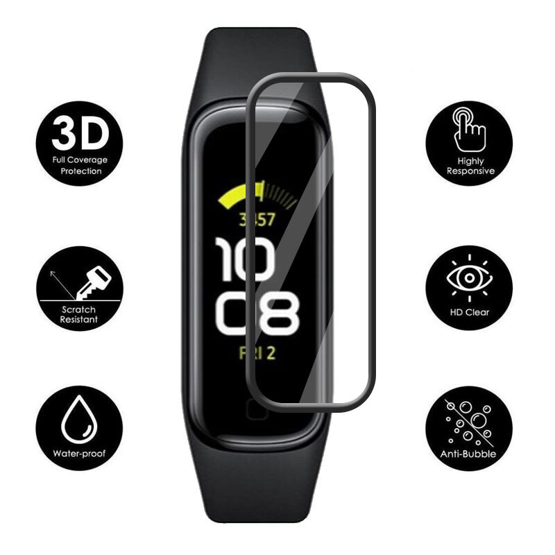 1/ 2/ 3/ 5 Kính cường lực 3D bảo vệ màn hình cao cấp cho đồng hồ thông minh Samsung Galaxy Fit 2 / Fit2 / R220