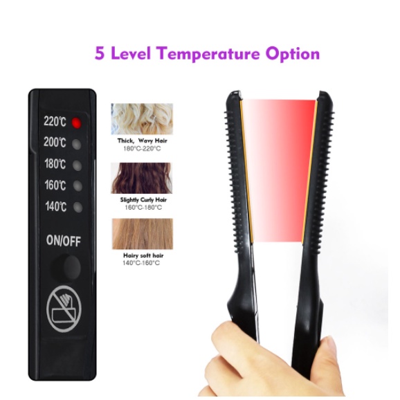 Máy Ép Tóc Có 5 Mức Chỉnh Nhiệt RD 718 chức năng: tạo, uốn, ép kiểu tóc - là thẳng tóc bảo hành 24 tháng