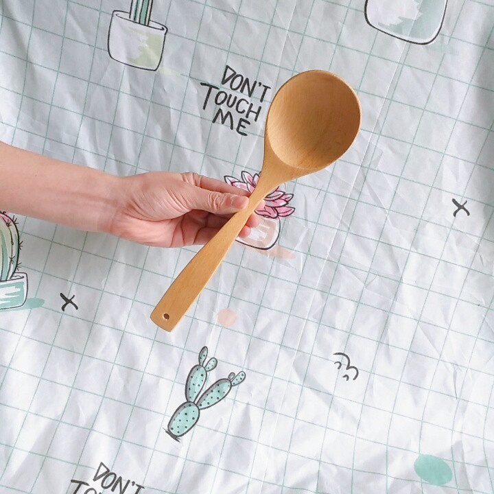 Muôi canh tròn lớn gỗ beech (27cm)