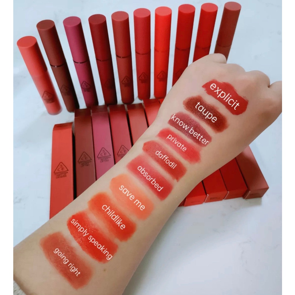 (THANH LÝ)Son kem lì 3CE Velvet Lip Tint