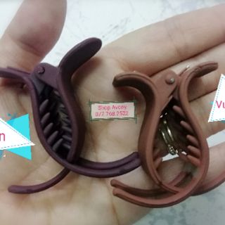 combo 3 Kẹp tóc càng cua 3 răng nhám màu đen trơn (hàng Việt Nam)