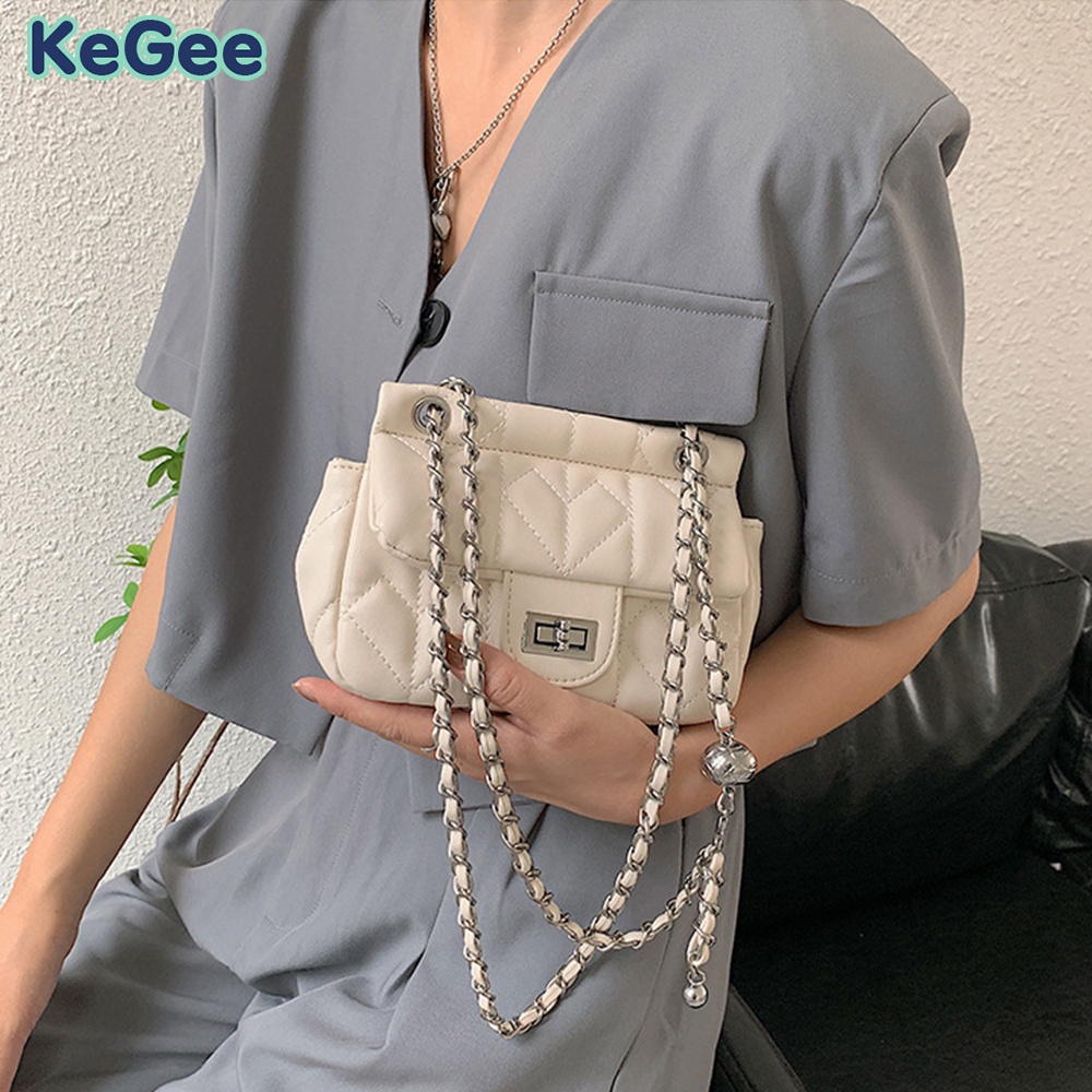 Túi đeo chéo KeGee Túi Xách Da PU Thiết Kế Đơn Giản Thanh Lịch Cho Nữ