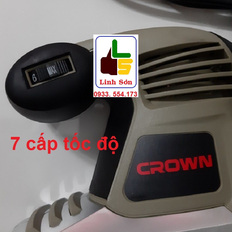 Máy chà nhám rung Crown CT13400 - Điều chỉnh tốc độ 6 cấp