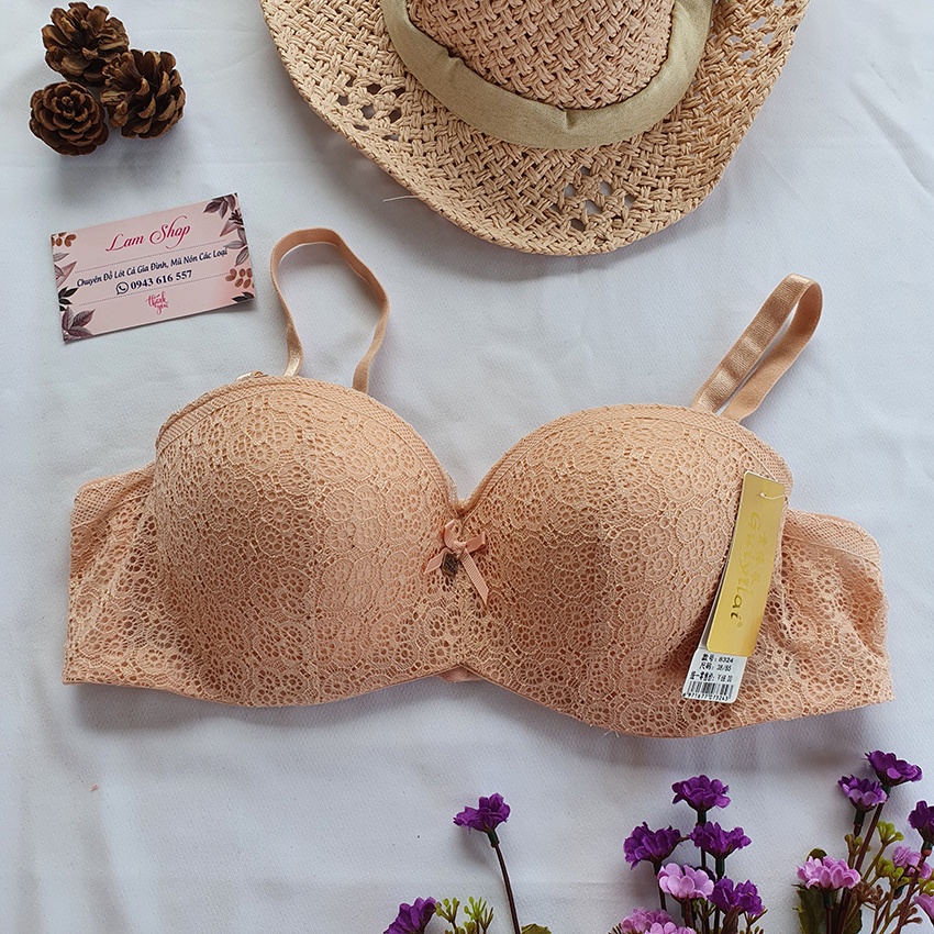 Áo Lót Nữ Ren - Có Gọng - Đệm Mút Mỏng - Cup Ngang Ngực - Quả Tròn Ôm Sexy Quyến Rũ