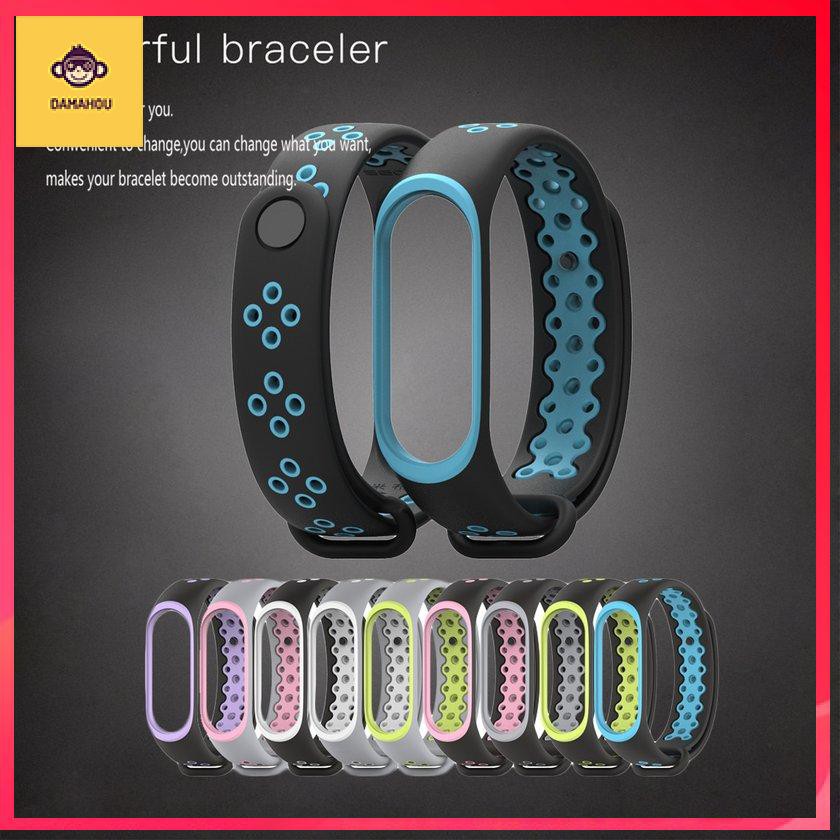 Đối với Xiaomi Mi Band 3/4 Vòng đeo tay dây đeo bằng silicon thể thao thay thế