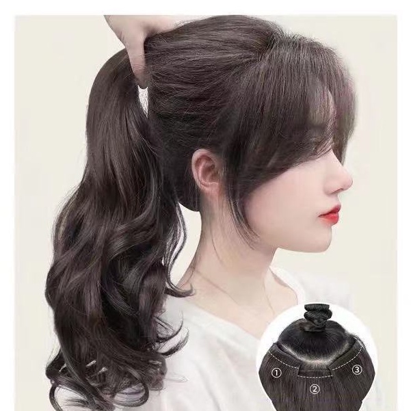 Set 3 dải tóc giả nữ Vacone kẹp xoăn sóng cao cấp làm dày tóc TG16