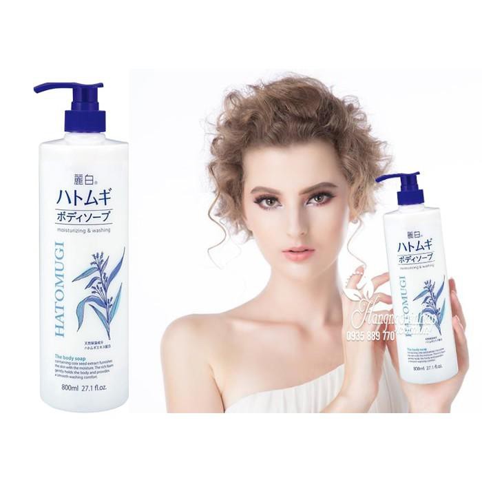 [NỘI ĐỊA NHẬT] Sữa tắm dưỡng ẩm,  trắng da Hatomugi 800ml | BigBuy360 - bigbuy360.vn