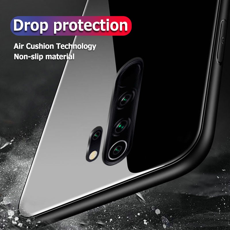 Ốp điện thoại lưng kính cứng chống trầy cho Xiaomi Redmi Note 8 8 Pro