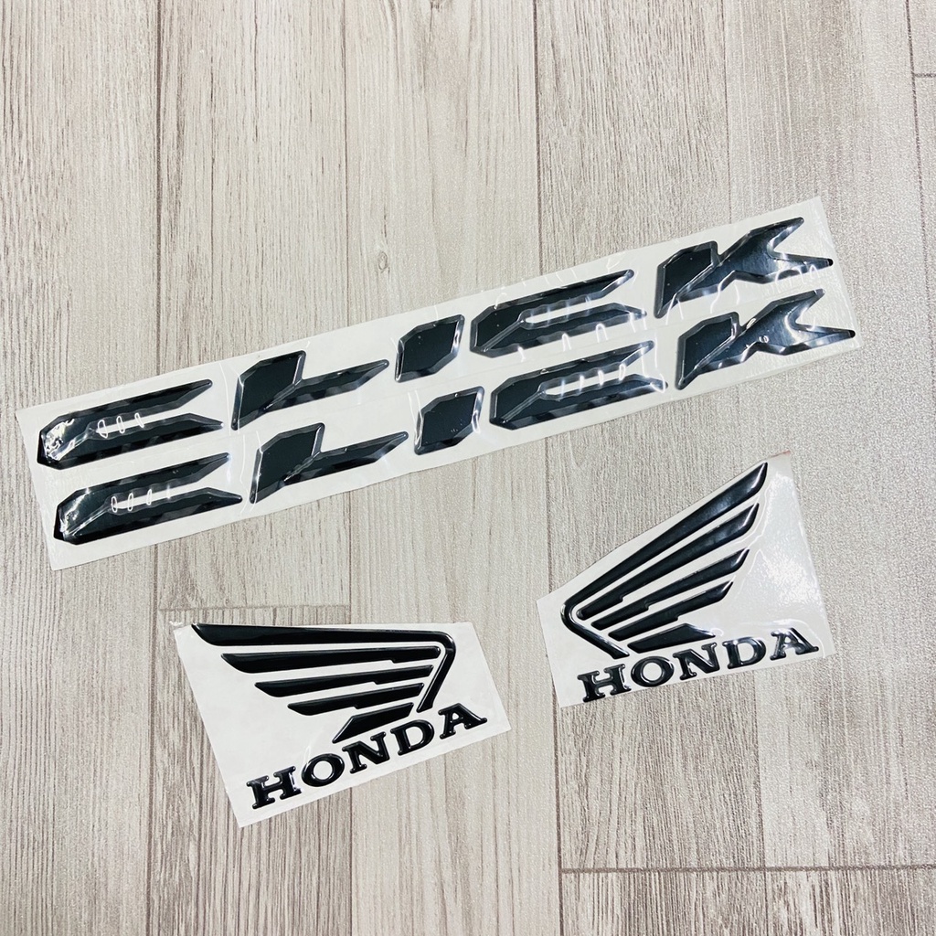 Combo chữ Click và cánh chim honda nhựa dẻo đủ màu như zin