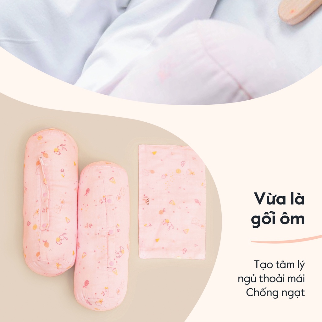 Bộ chặn NOUS em bé sơ sinh vỏ cotton ruột chặn bông