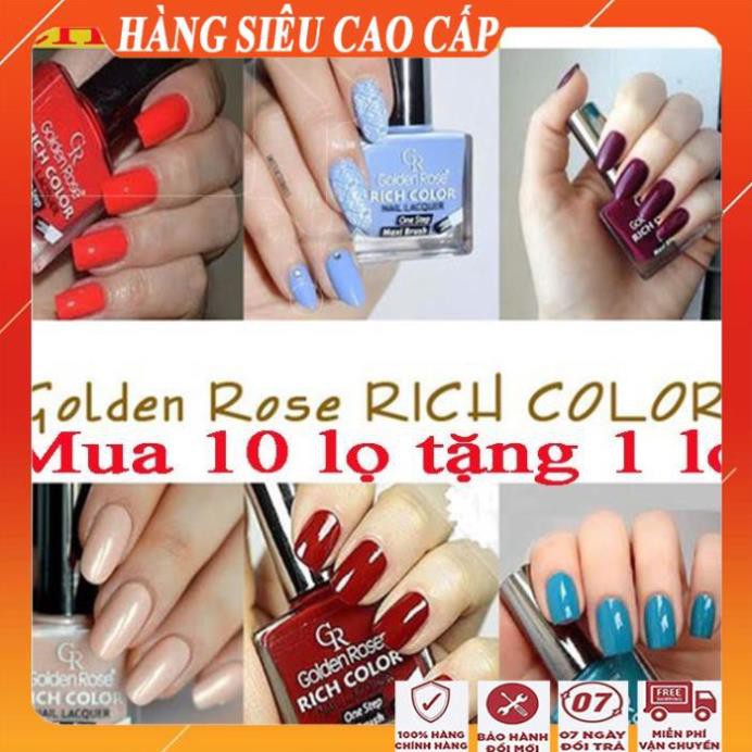 [FreeShip - Hàng Chính Hãng] Sơn móng tay đẹp/Nước sơn móng siêu bóng mịn và nhanh khô golden rose rich color thổ nhĩ kỳ