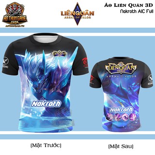 Áo liên quân Mobile 3D Black - Nakroth Khiêu chiến AIC Mới, FULL Trước sau