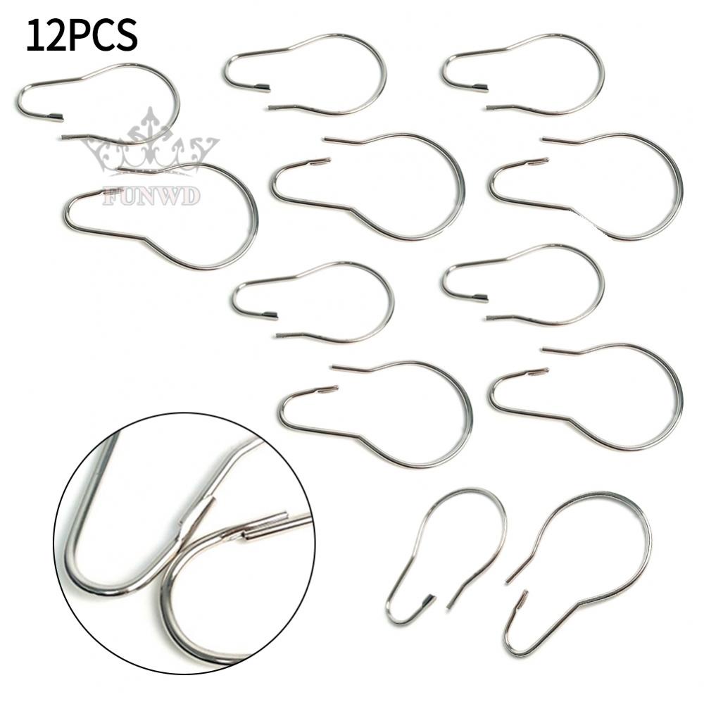 Bộ 12 Khoen Treo Rèm Nhà Tắm Bằng Thép Không Gỉ Tiện Dụng