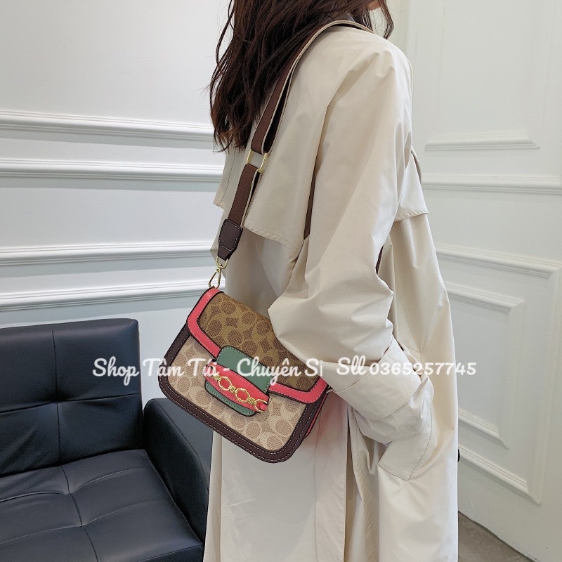 Túi xách hà hồ coach size 21cm hàng quảng châu cao cấp ảnh thật shop chụp