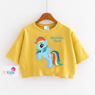 Áo thun lửng in ngựa Pony cho bé gái size đại