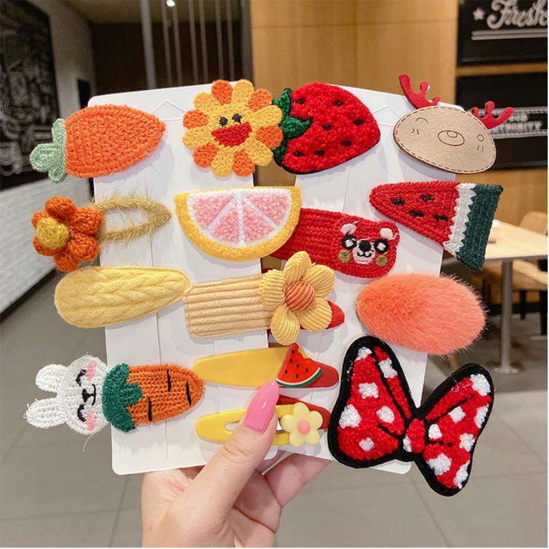 Set Kẹp Tóc Dễ Thương Phong Cách Hàn Quốc 2020 Dành Cho Bé