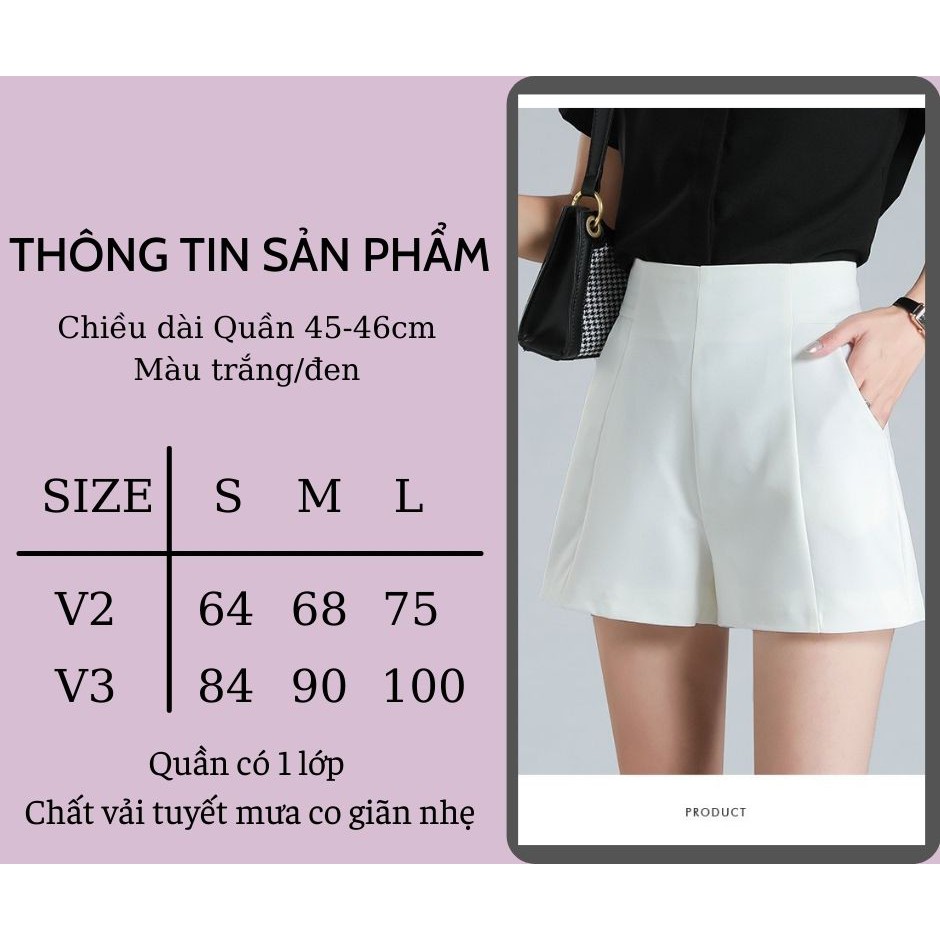 Quần Short Thun Nữ Mặc Nhà Lưng Cao SANMAY Quần Đùi Nữ Ống Rộng Ngắn Đẹp, Sooc Cộc Màu Trắng Đen Hàn Quốc QD004