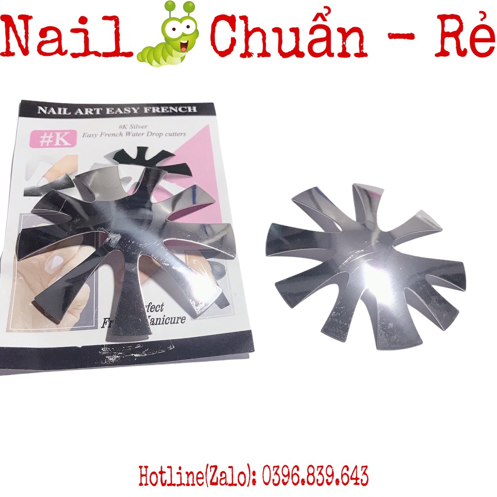 Khuôn Cắt Bột Nail , Khuôn Inox Cắt Bột Tạo French Đầu Móng Nhanh, Đẹp