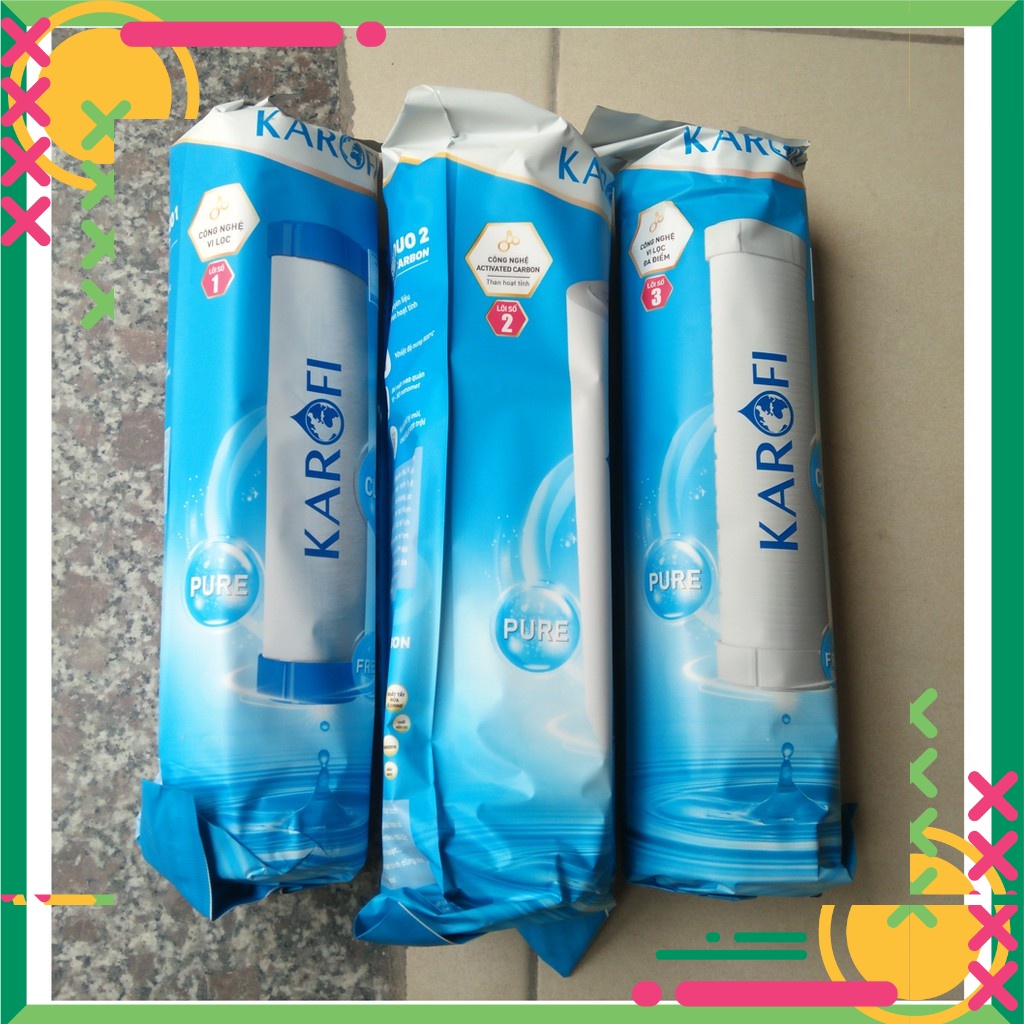 Bộ 3 lõi lọc nước thô Karofi số 1, 2, 3