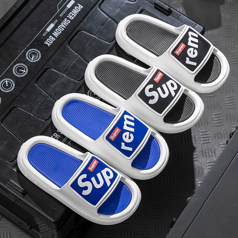 Dép quai ngang nam và nữ SUPREN đế cao 4,5cm tôn chân cực đẹp, Dép thời trang hot trend 2022