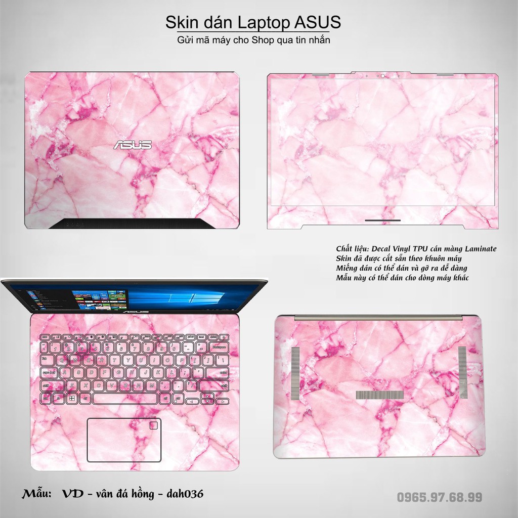 Skin dán Laptop Asus in hình vân đá _nhiều mẫu 2 (inbox mã máy cho Shop)