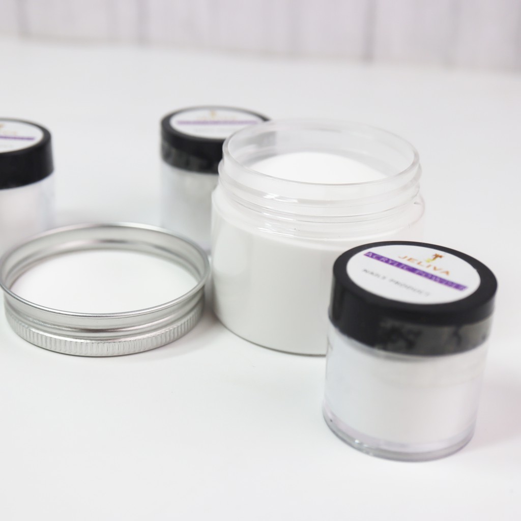 Bột nail đắp móng JELIVA trắng clear ombre nature 30g