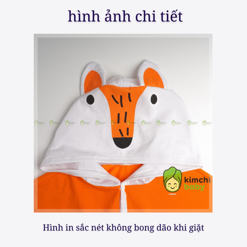 Áo Chống Nắng Cho Bé Gái, Bé Trai Minky Mom Mẫu Cánh Dơi 3D Vải Cotton 100%, Áo Khoác Chống Nắng Hình Thú MKMAK2101