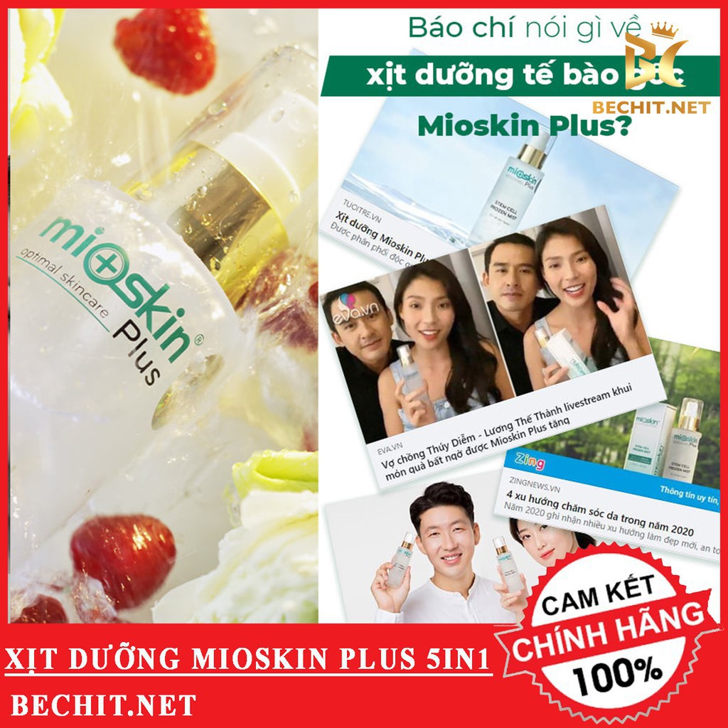 Mioskin Plus - Xịt Dưỡng Mioskin Hàn Quốc- Cấp ẩm Dưỡng Trắng và Tái tạo Da Ngăn Mụn Nám Tàn Nhang Lão Hóa