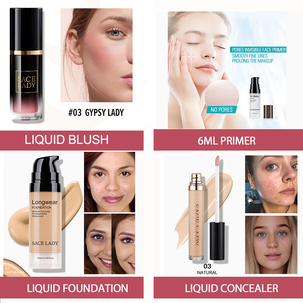 Bộ Mỹ Phẩm Trang Điểm 14 Món Sace Lady Gồm Son Môi Phấn Che Khuyết Điểm Bút Kẻ Mắt Bút Kẻ Lông Mày Kháng Nước 875g | BigBuy360 - bigbuy360.vn