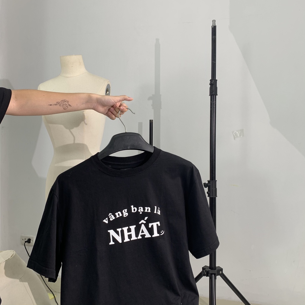 Áo Thun Unisex Local Brand The Sommet Màu Đen Oversize Bạn Là Nhất - TBS06