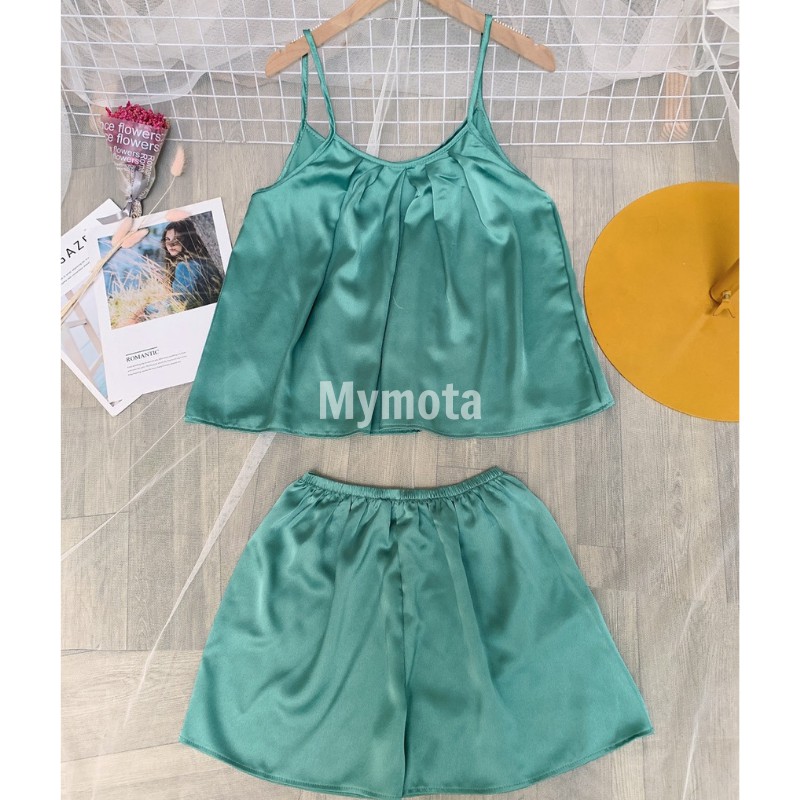 Đồ bộ Lụa satin 2 dây 7 màu siêu xinh yêu - chất Lụa Satin 7 chất xịn cao cấp M24