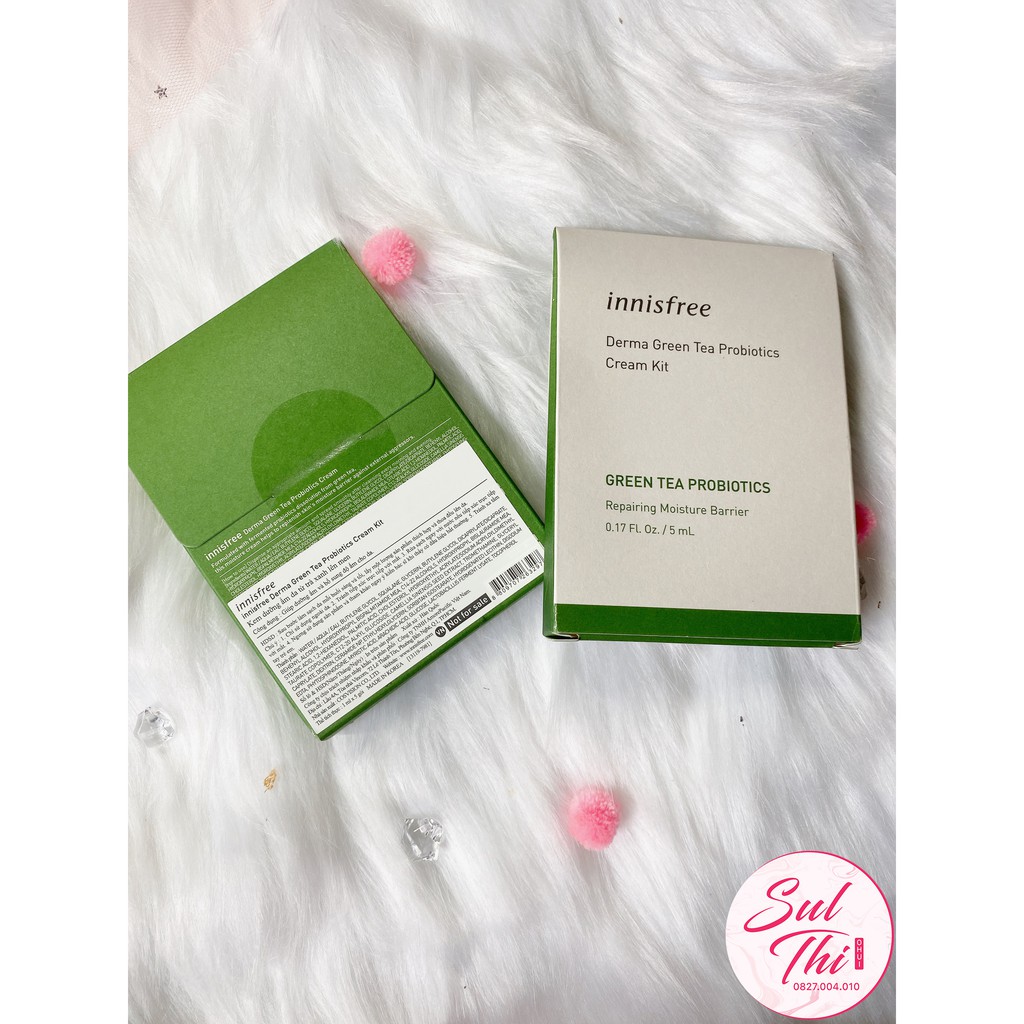 Combo 5 gói  Kem dưỡng Derma Green Tea Probiotics Cream