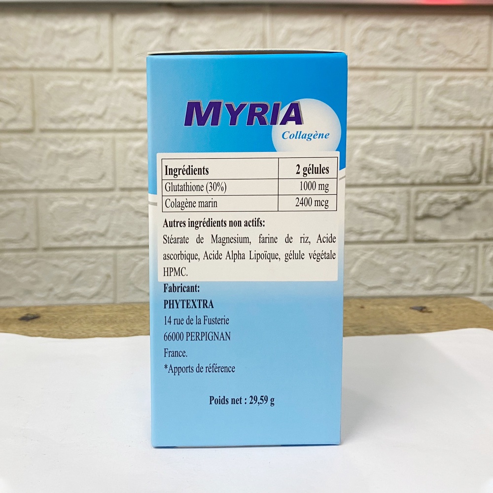 Viên Uống Myria Giúp Hỗ Trợ Chống Oxy Hóa, Tăng Cường Hệ Miễn Dịch, Làm Chậm Quá Trình Lão Hóa, Làm Đẹp Da - Hộp 60 viên