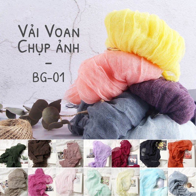 Vải Voan Lưới Mỏng Chụp Ảnh Cực Đẹp (+20 màu)