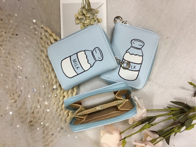 Ví nữ dáng ngắn họa tiết bình sữa V06