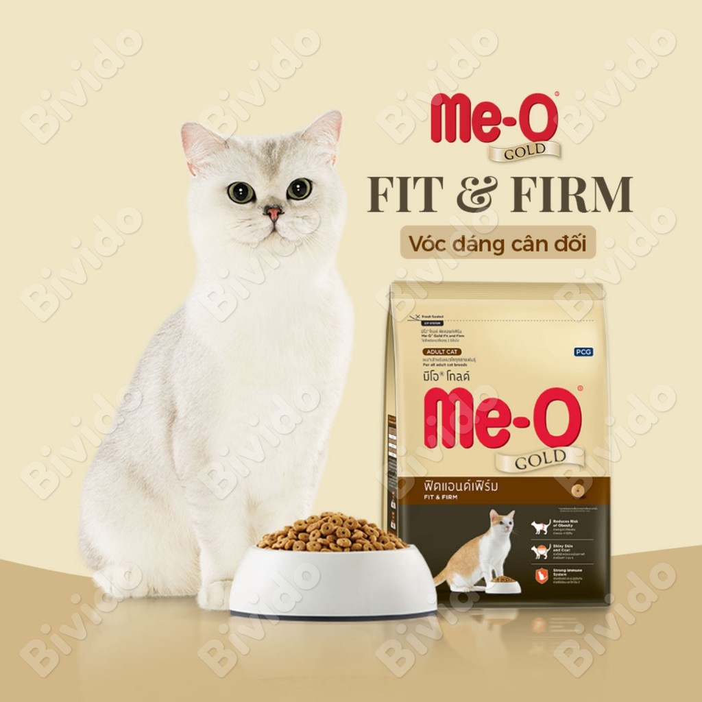 Thức ăn cho mèo Me-O Gold Fit and Firm giảm béo, thân hình cân đối túi 400g - Bivido