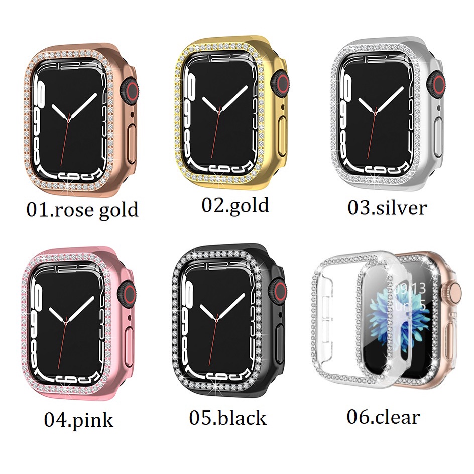 Ốp Bảo Vệ Mặt Đồng Hồ Thông Minh Apple Watch Series 7 6 5 4 3 41mm 45mm 38mm 40mm 42mm 44mm 7