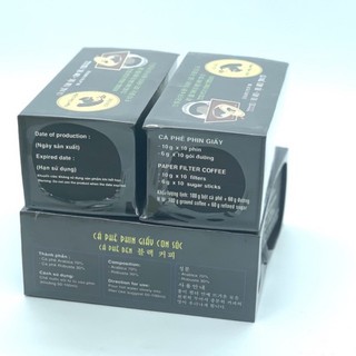(Combo 4 hộp) Cà phê con sóc phin lọc đơn Đen