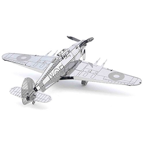 Mô Hình 3D Kim Loại Lắp Ráp Máy Bay Tiêm Kích Hawker Hurricane Hoàng Gia Anh [Chưa Lắp]