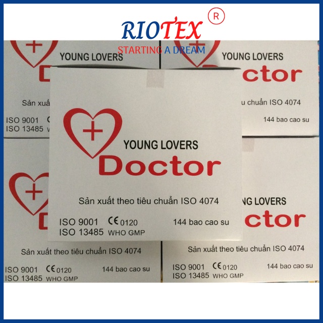 Bao cao su khách sạn Young lovers Doctor hộp 144 cái dành cho cho gia đình/nhà nghỉ/ khách sạn/homestay giá rẻ tốt nhất