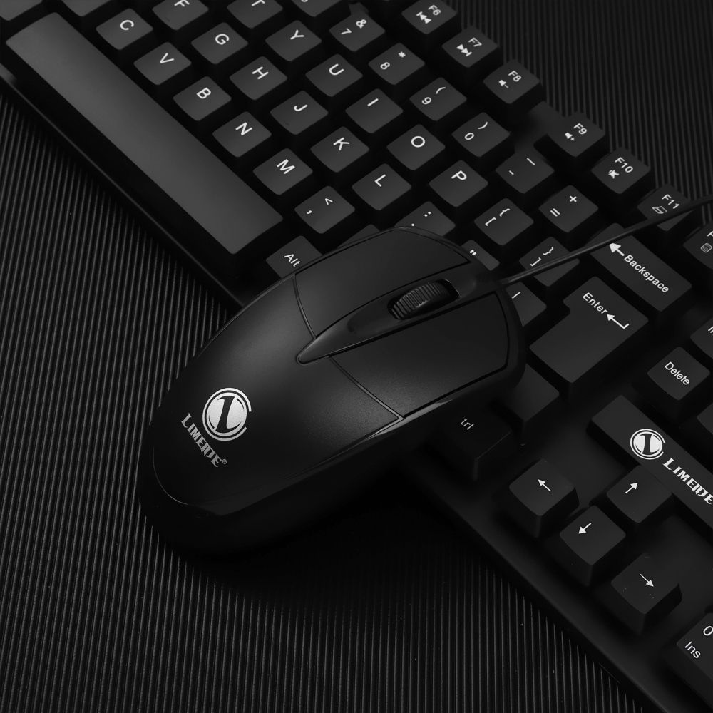 Bộ bàn phím có dây yên tĩnh và chuột nhạy để bàn thiết kế công thái học cổng cắm USB bền bỉ cho gia đình/ văn phòng