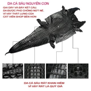 Thắt lưng da cá sấu 100%