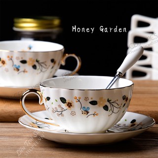 Ly cốc tách cafe cà phê  trà sứ xương phong cách Bắc Âu thanh lịch vườn ong Honey garden Nordic style
