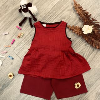 Set áo ba lỗ+ quần bé gái