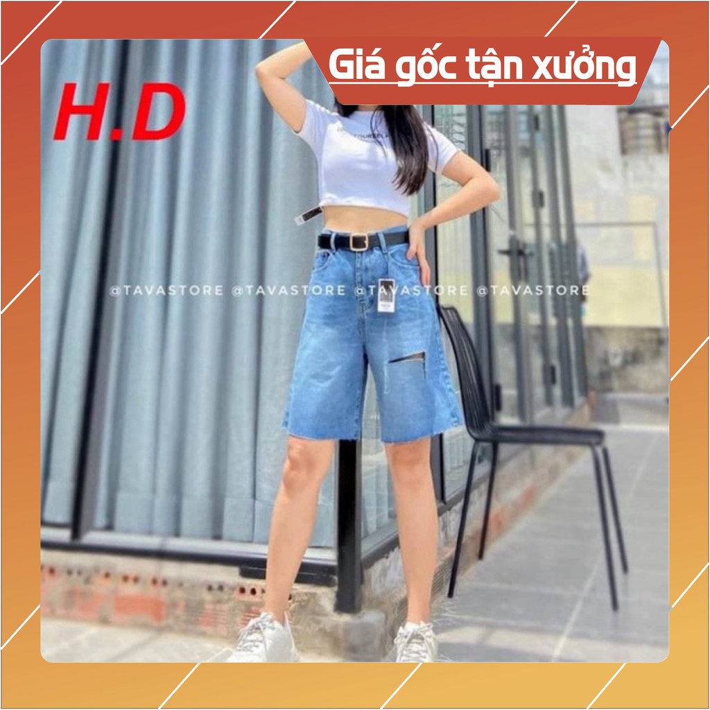 Sét áo croptop your + quần đùi bò rách HĐ12